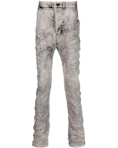 Boris Bidjan Saberi Pantaloni con cavallo basso - Grigio