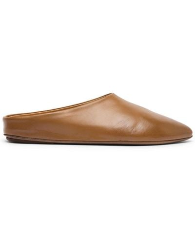 Marsèll Pointed-toe Leather Mules - Brown