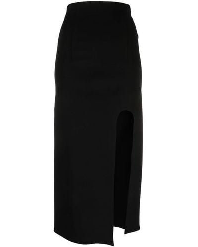 ALESSANDRO VIGILANTE Slit-detail Straight Skirt - Black
