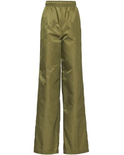 Prada Pantalon Re-Nylon à coupe droite - Vert