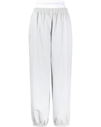 Alexander Wang Layered-Design Track Trousers - White