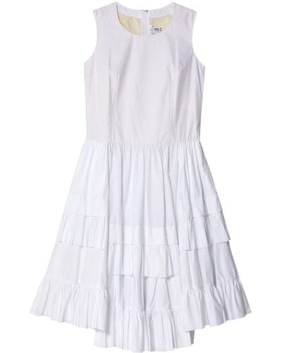 Comme des Garçons Ruffled Midi Dress - White