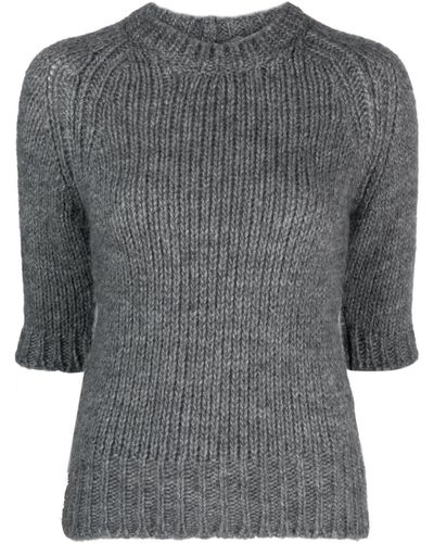 N°21 Kurzärmeliger Pullover - Grau