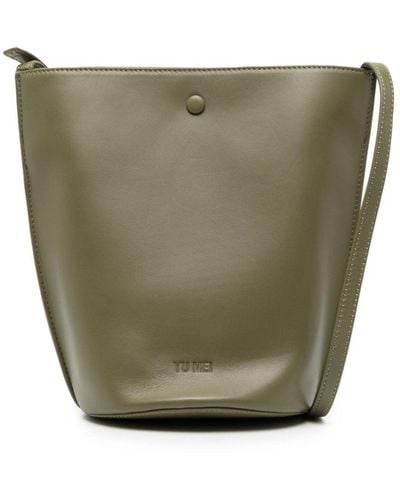Yu Mei Phoebe Leather Bucket Bag - Green