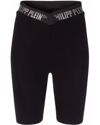 Philipp Plein Stones Super High Waist Shorts - Black