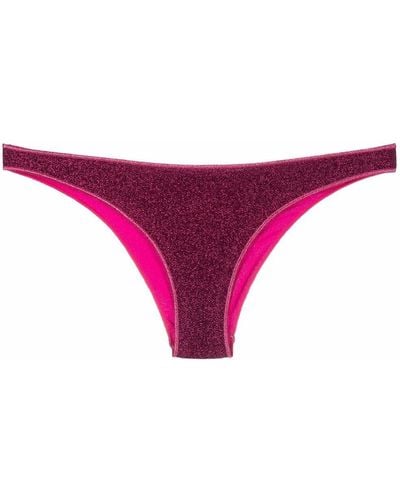 Oséree Glitter Low-rise Bikini Bottoms - Pink