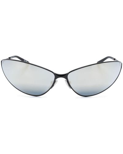 Balenciaga Cat-eye Frame Mirrored Sunglasses - Grey