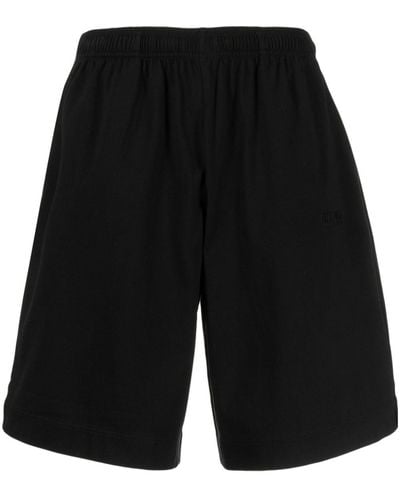Vetements Slip-on Cotton Track Shorts - Black