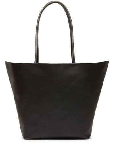 Marsèll Open-top Leather Tote Bag - Black