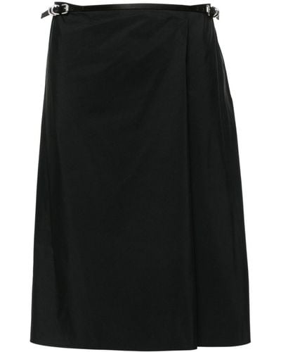Givenchy Voyou Taffeta Wrap Skirt - Black