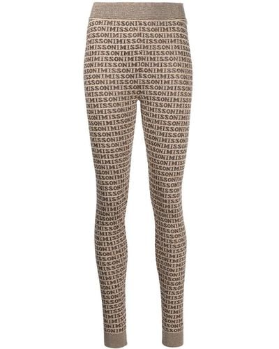 Missoni Logo-print Knitted leggings - Gray