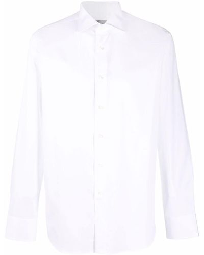 Canali Klassiek Overhemd - Wit