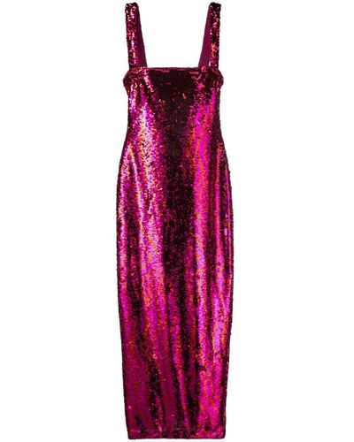 Chiara Ferragni Sequin-embellished Sleeveless Gown - Purple