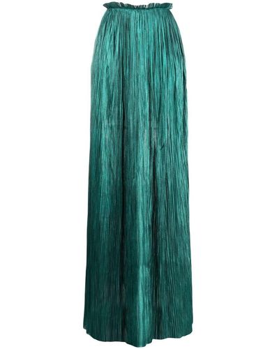 Maria Lucia Hohan Lea Silk Maxi Skirt - Green