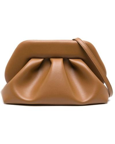 THEMOIRÈ Tia Ruched-detail Shoulder Bag - Brown