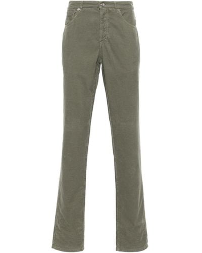 Brunello Cucinelli Corduroy Slim-cut Trousers - Grey