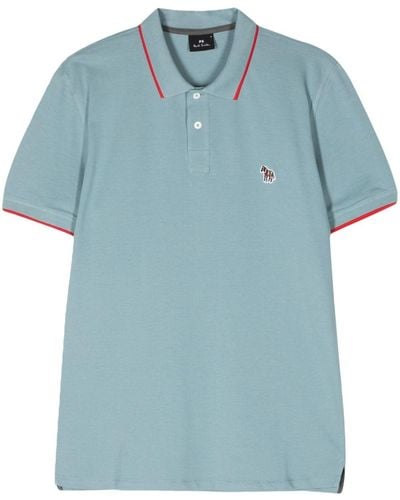 PS by Paul Smith Logo-Appliqué Polo Shirt - Blue