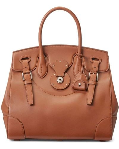 Ralph Lauren Collection Soft Ricky 33 Leather Tote Bag - Brown