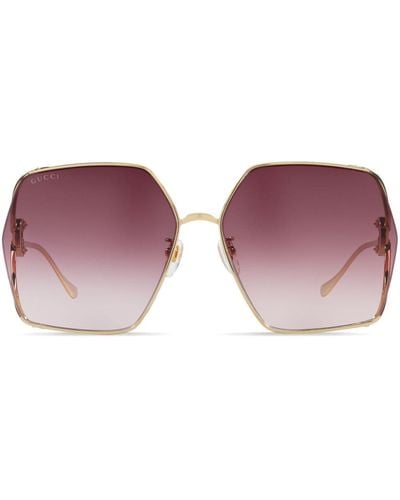 Gucci Oversized-Sonnenbrille mit Farbverlauf - Lila