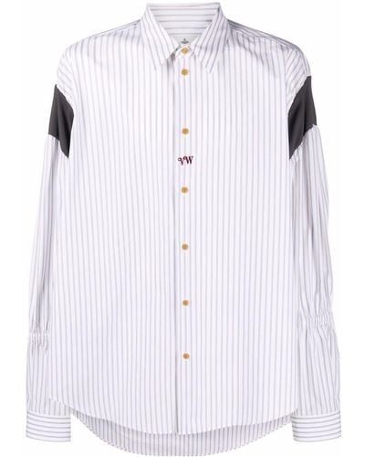 Vivienne Westwood Gestreiftes Hemd aus Bio-Baumwolle - Weiß