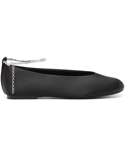 Stine Goya Reelo Satin Ballerina Shoes - Black