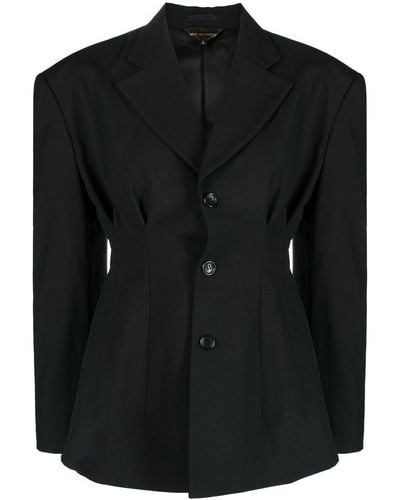 Comme des Garçons Blazer en laine à simple boutonnage - Noir