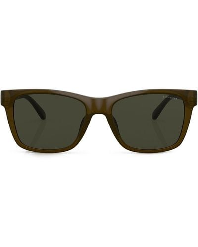 COACH Logo Square-frame Sunglasses - Green