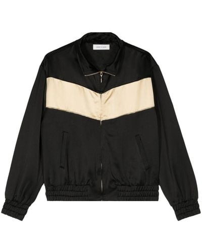 Ernest W. Baker Colour-block satin track jacket - Negro