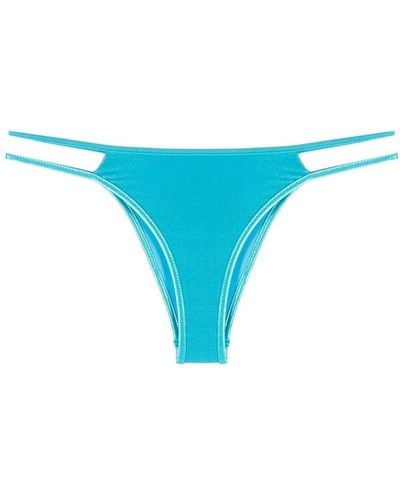 Moschino Bas de bikini à fini métallisé - Bleu