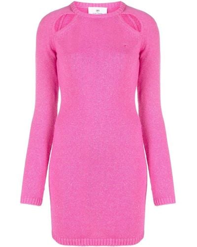 Chiara Ferragni Cut-out Knitted Minidress - Pink