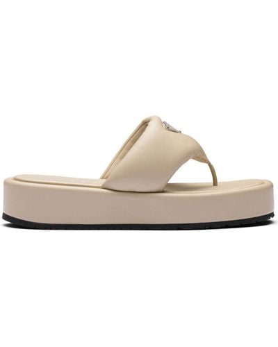 Prada Soft Padded Sandals - White