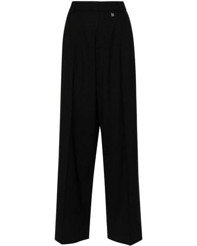 GIUSEPPE DI MORABITO High-waisted Tailored Wool Trousers - Black