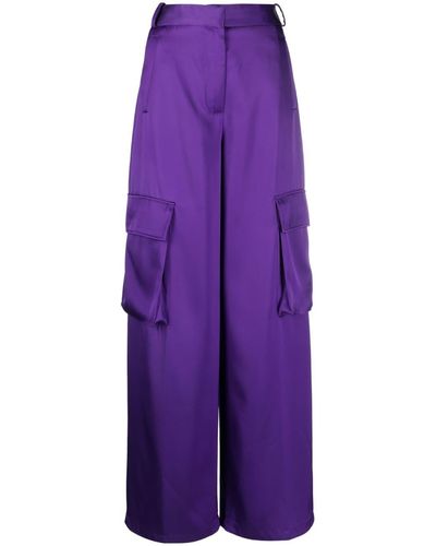 Versace Pantalon ample à poches cargo - Violet
