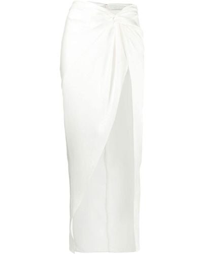 Fleur du Mal Side Knot-detail Skirt - White