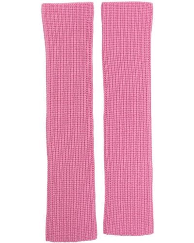 Pringle of Scotland Ribbed Cashmere Warmers - Pink