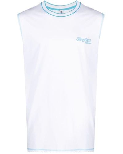 Moschino Trägershirt mit Logo-Print - Weiß