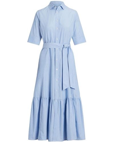 Polo Ralph Lauren Short-sleeve Cotton Shirt Dress - Blue