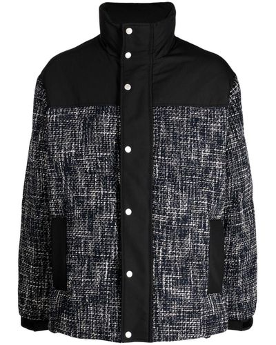 FIVE CM Knitted-panel Padded Jacket - Black