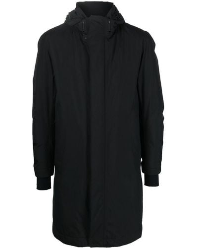 Herno Hooded Longline Padded Coat - Black