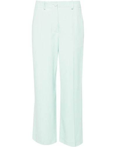 Erika Cavallini Semi Couture Pantalones rectos estilo capri - Azul