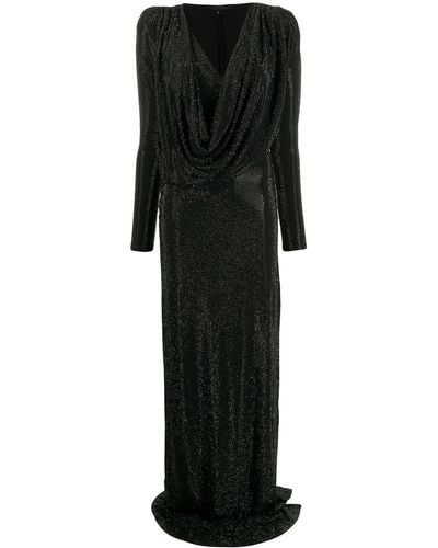 Philipp Plein Crystal Embellished Gown - Black