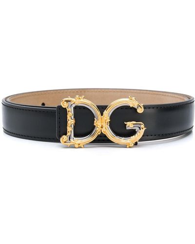 Dolce & Gabbana Riem Met Gesp - Zwart