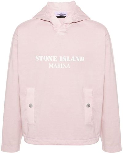 Stone Island ロゴ パーカー - ピンク