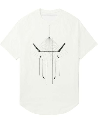 Julius T-Shirt mit grafischem Print - Weiß