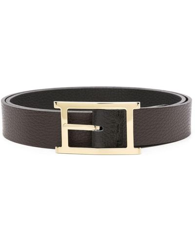 Orciani Reversible Leather Belt - Black