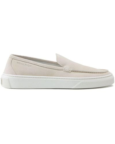 Woolrich Suede Slip-on Loafers - White