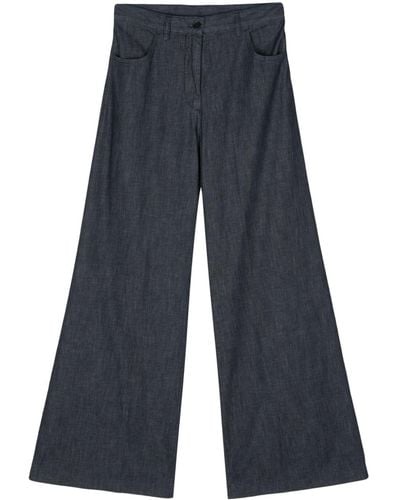 Aspesi Halbhohe Wide-Leg-Jeans - Blau