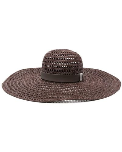 Peserico Sombrero de verano entretejido - Marrón