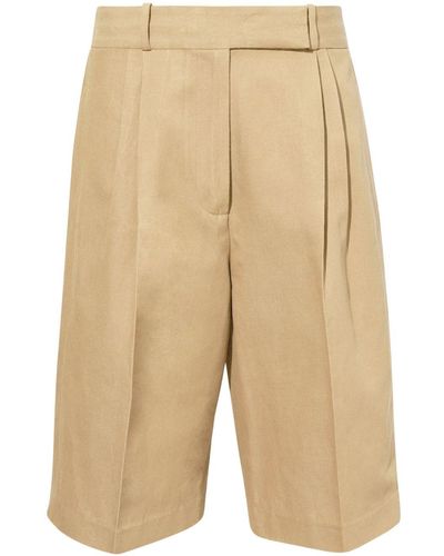 Proenza Schouler Pleated Knee-length Shorts - Natural