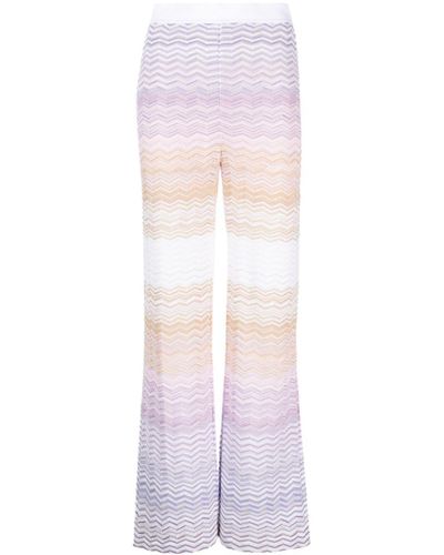 Missoni Zigzag Knitted Pants - White
